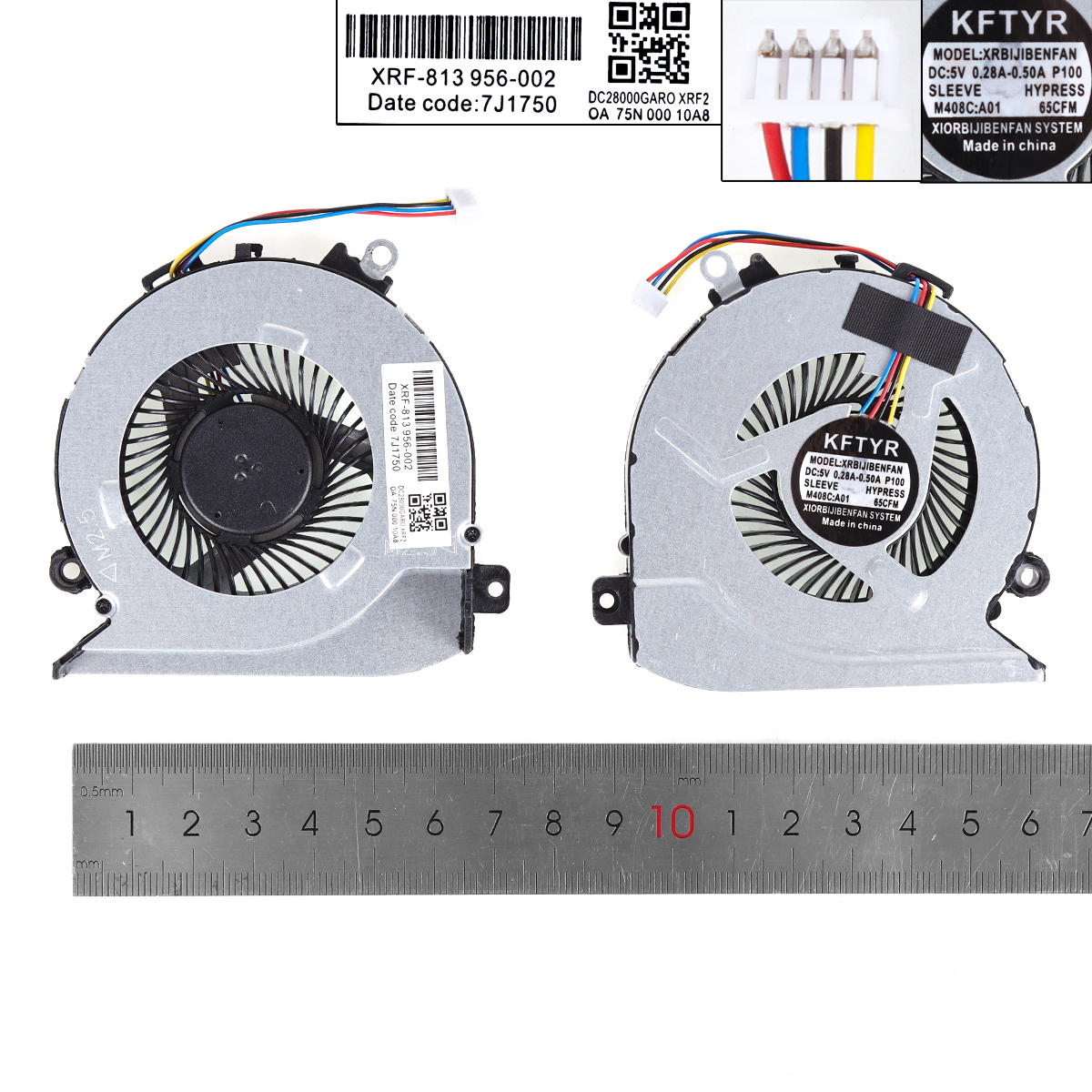 Picture of New Replacement CPU Cooling Fan For HP 14-AB（High copy） TPN-Q158 Layout